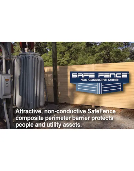 Non-conductive SafeFence™ substation perimeter safety fencing